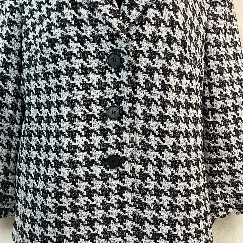 Kasper Black and White Houndstooth Blazer - Picture 4 of 4